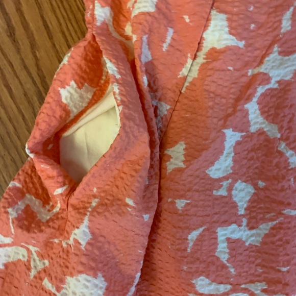 Vintage J Crew Strapless Coral and Cream Dress - Picture 8 of 14